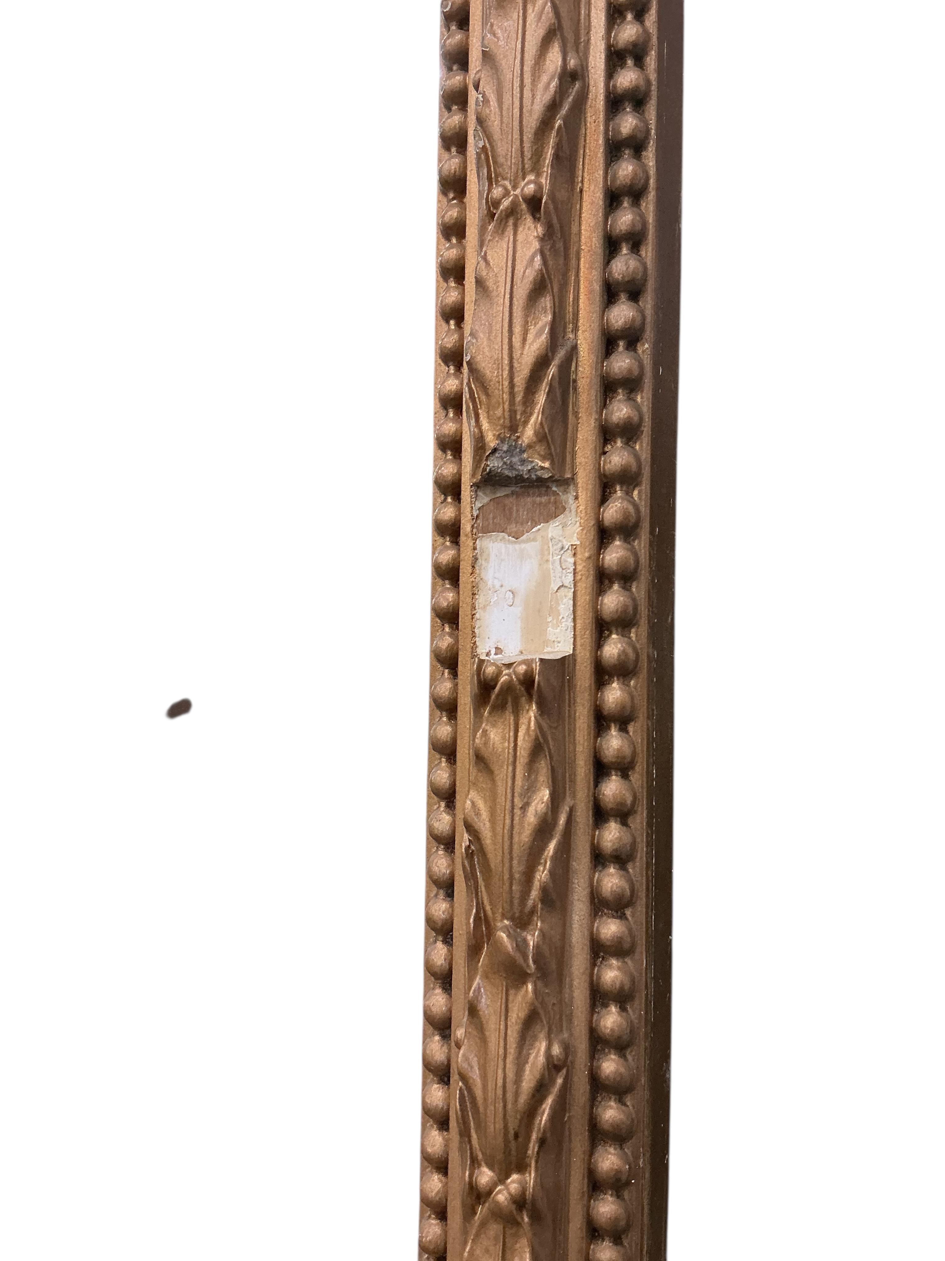 A late Victorian giltwood and composition pier glass, width 88cm, height 206cm (a.f.)